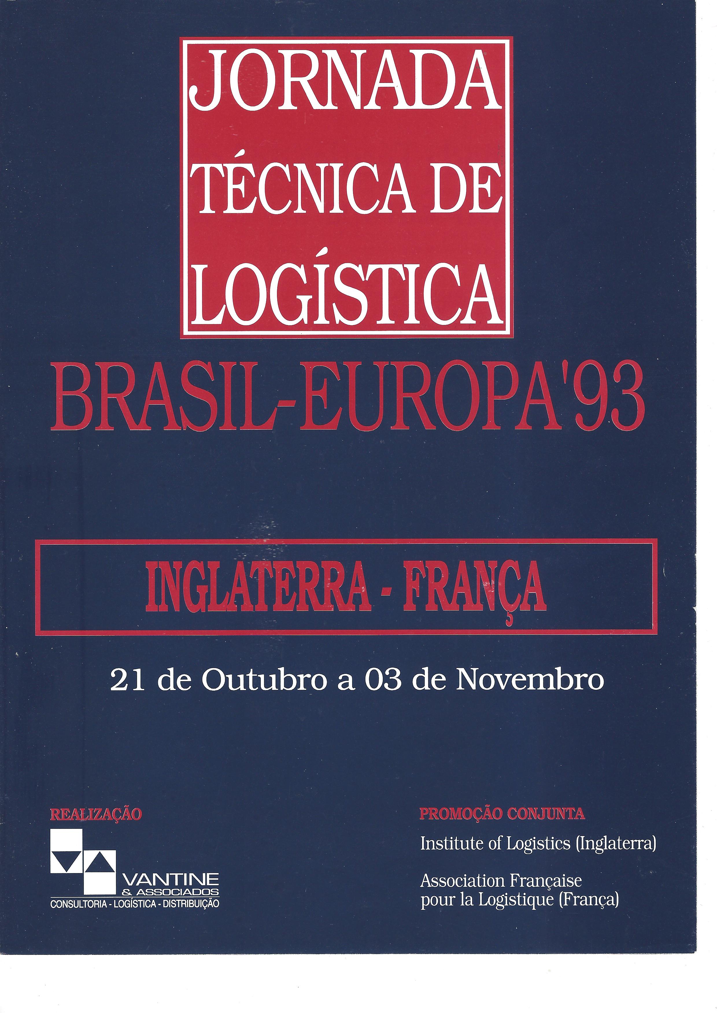 INTERLOG EUR´93 – jornada técnica de logística – Brasil-Europa’93 – Inglaterra-França